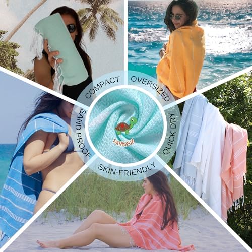 Park Oz Turkish Beach Towel - 100 Cotton Fast-Dry Everyones Favorite