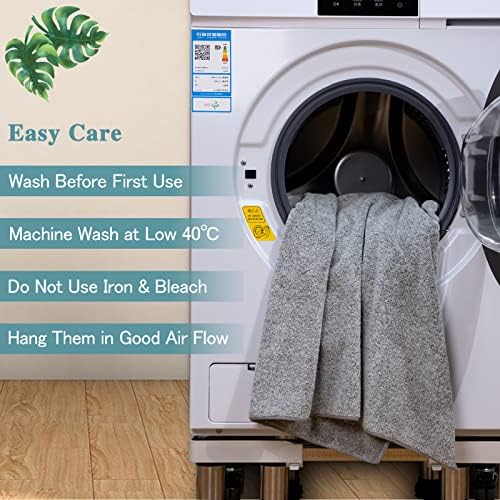 SEISSO Premium Quick Drying Bath Towels 2-Pack Bamboo-Infused Multi-Functional