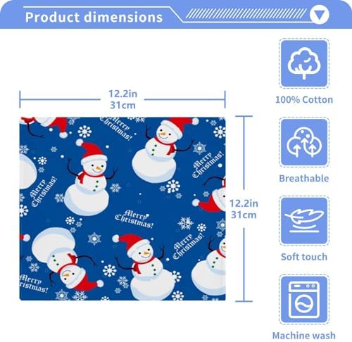 Christmas Snowman Face Towels Set - 2 Pack