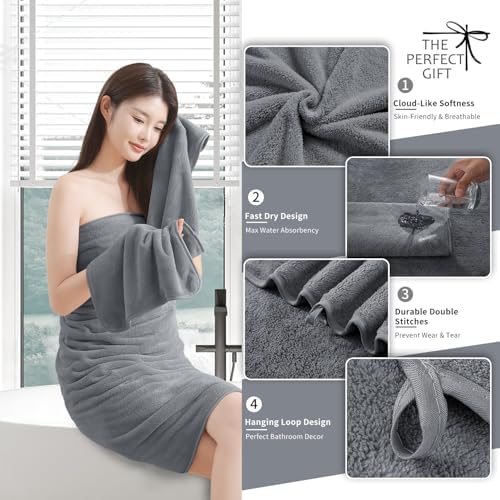 Extra Large Oversized Bath Towels Set