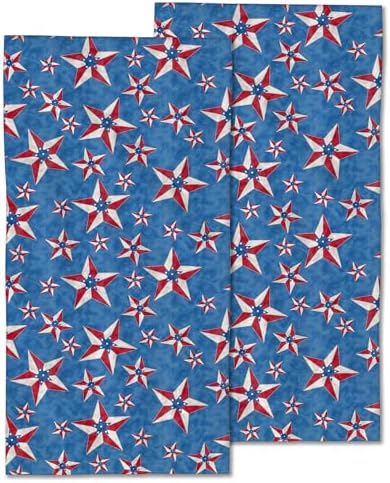2-Pack Patriotic Hand Towels 14x28 inch - American Star Design