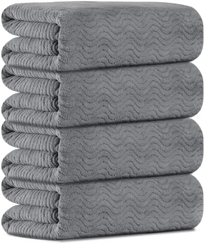 Oversized Bath Towels Set of 4 Extra Large microfiber fast drying