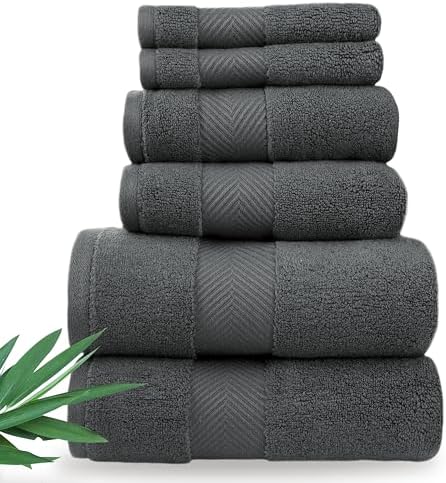 Luxury Bamboo Viscose Bath Towels - 6 Piece Set