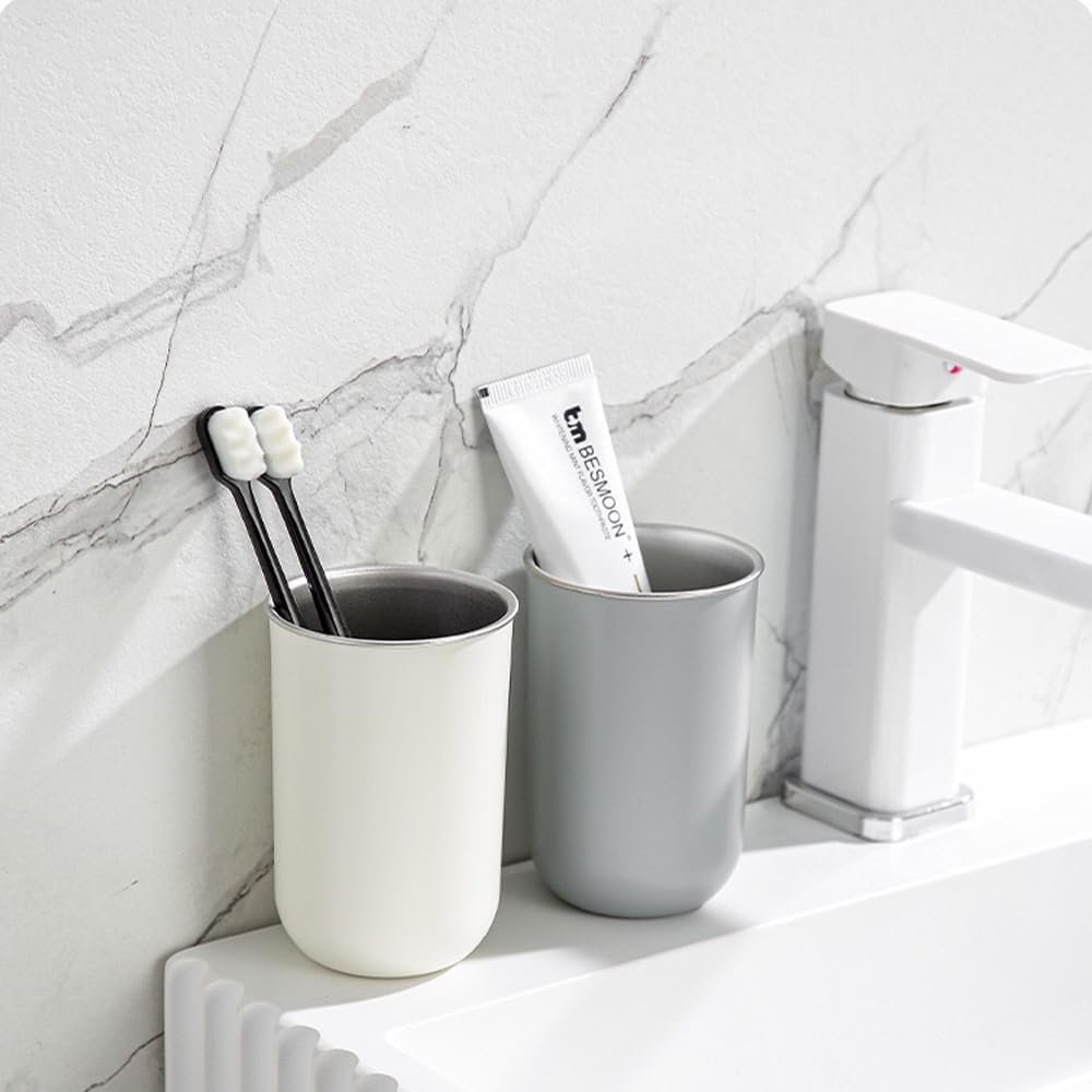 Sturdy 11 oz Stainless Steel Cup Durable Toothbrush DrinkMate