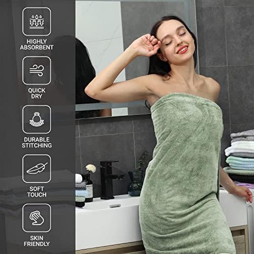 Junsey 4-Piece Oversized Bath Towels for Adults