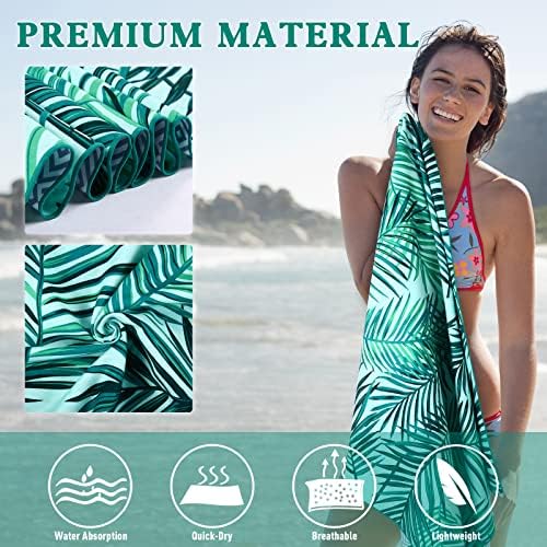 2 Pack Microfiber Beach TowelsQuick Dry Sand-Free 75x35