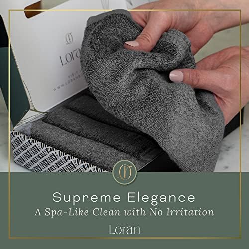 6-Piece Charcoal Grey Washcloth Set