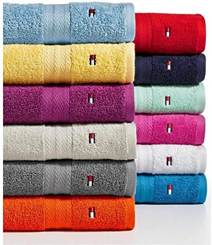 Tommy Hilfiger Modern American Steel Grey Bath Towel 30x54 100 Cotton