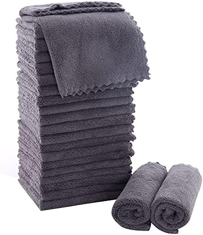 Luxury Soft Coral Velvet Washcloth Set
