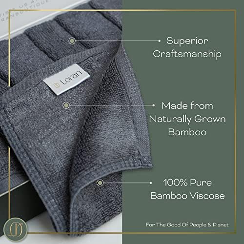 6-Piece Charcoal Grey Washcloth Set