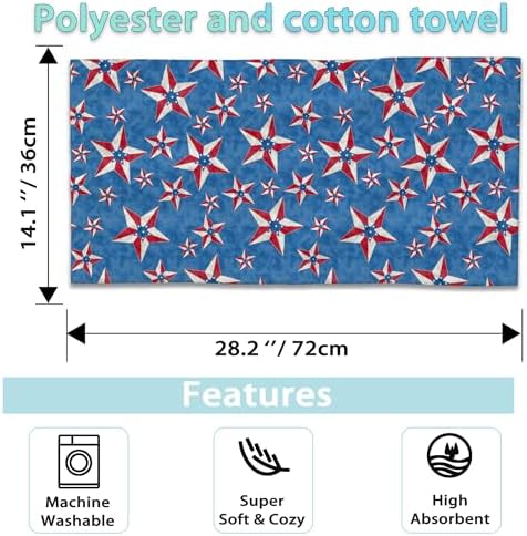 2-Pack Patriotic Hand Towels 14x28 inch - American Star Design