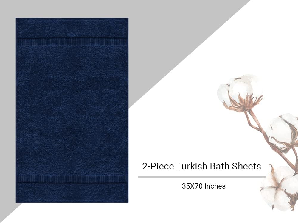 Towel Bazaar Premium Cotton Turkish 35x70 Bath Towels