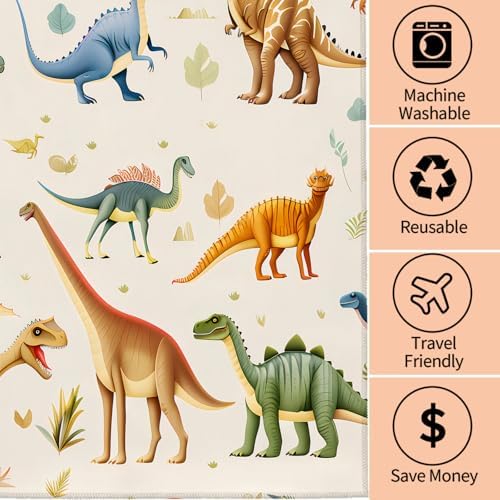 Forty Dinosaur Miles Hand Towels - 2 Pack