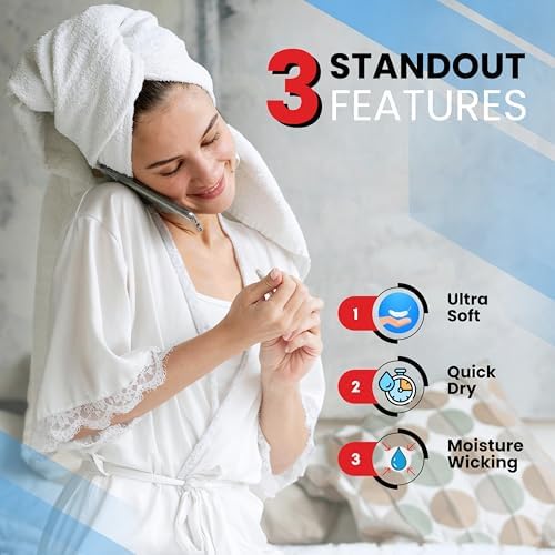 10-Piece Premium Cotton Towels for Bathroom Luxurious Soft Absorbent Set