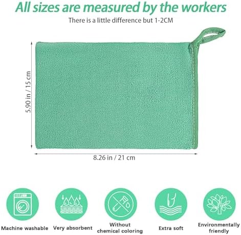 5-Pack Microfiber Face Body Washcloths