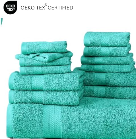 100 Mercerized Cotton Bath Towels Set
