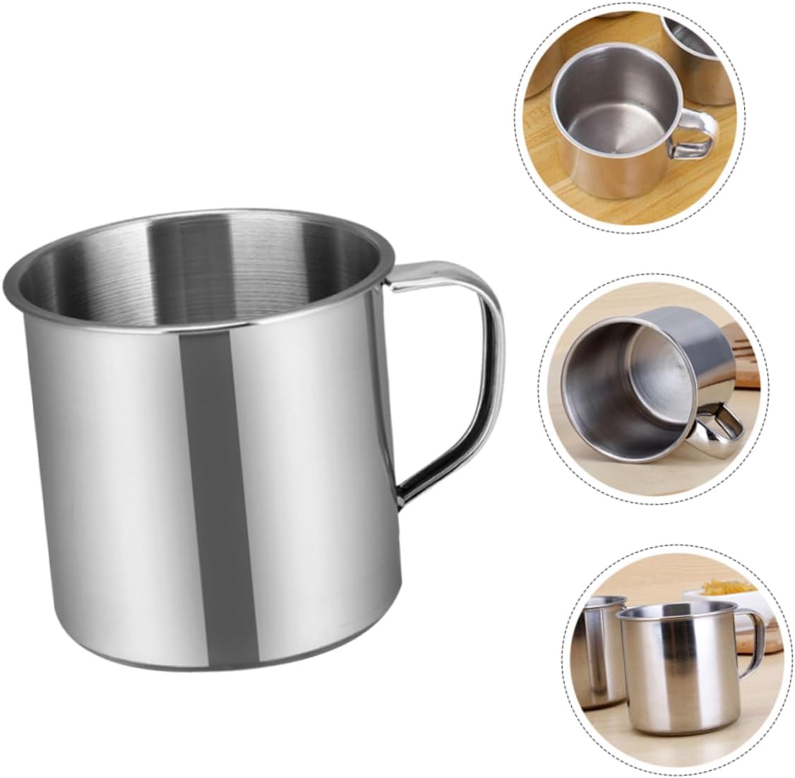 Garneck 10-Piece Stainless Steel Kindergarten Drinking Cups