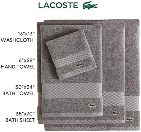 Lacoste Heritage Bath Sheet Croc Green 35x70