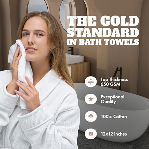 White Classic Washcloths for Face Body