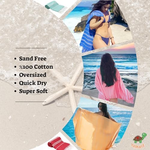 Park Oz Turkish Beach Towel - 100 Cotton Fast-Dry Everyones Favorite