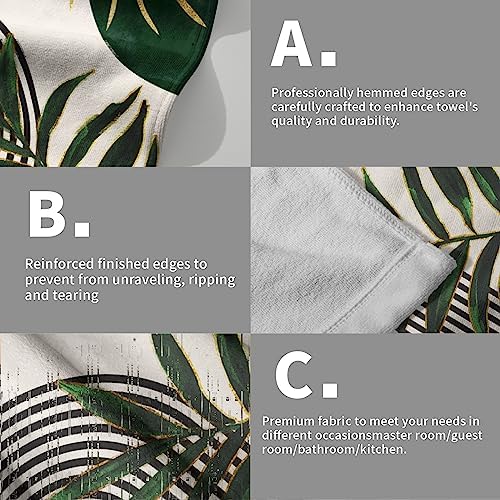 Giwawa Boho Leaves Hand Towels Set of 2 Soft Kitchen Dish Towels
