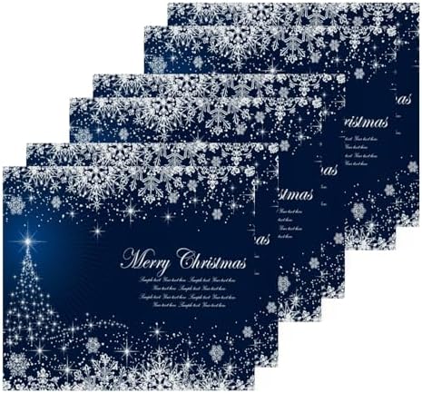 Perfect Blue Christmas Washcloth Set