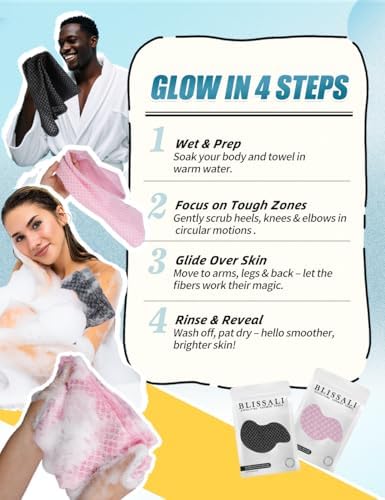 The BLISSAL Exfoliating Towel - Crisp Fresh and Exfoliating
