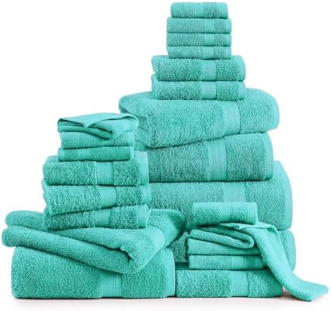 100 Mercerized Cotton Bath Towels Set