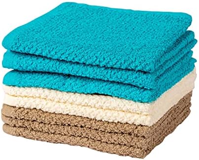 Living Fashions Popcorn Weave Washcloth Set of 8