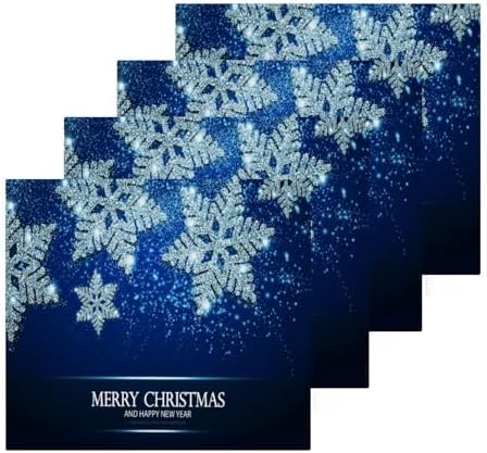 Sturdy Blue Christmas Washcloth Set for Babies