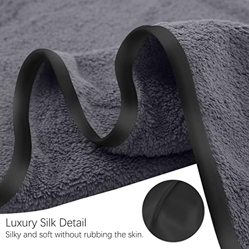 TENSTARS Luxury Silk Hemming Bath Towels Quick-Drying Soft Microfiber 27x55 - 2 Pk