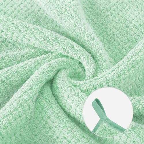 Extra Large Microfiber Bath Towel Set 35x70 Inches 2PCS Green 1
