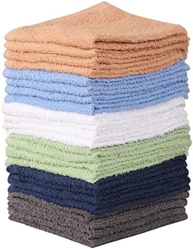 T L Towel and Linen Mart 24-Pack Washcloth Set