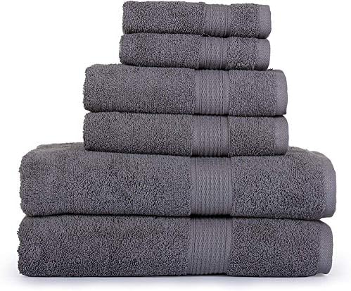6-Piece bath towels set absorbent quick-drying 100 cotton satisfaction guaranteed