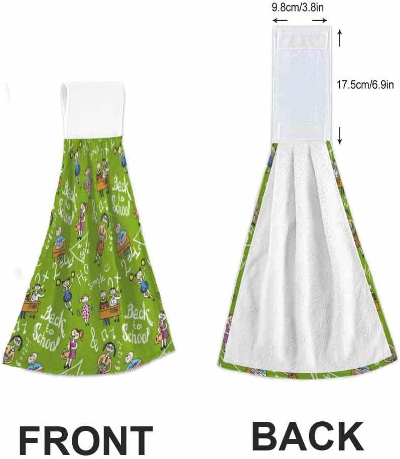 JOHIZUTALearning Kids Set of 2 Math Hanging Dorm room Bath Towels