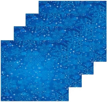 Perfect Size Blue Snowflake Washcloths for Babies