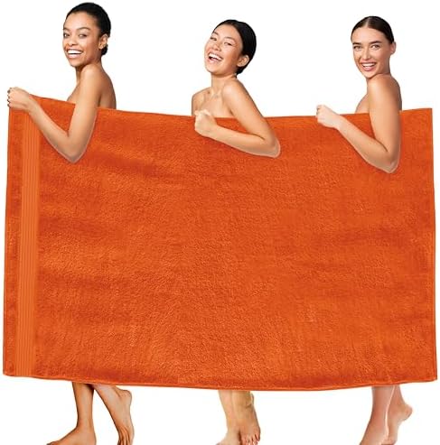 ElegantComfort Premium 40x80 Turkish Cotton Bath Sheet - Orange