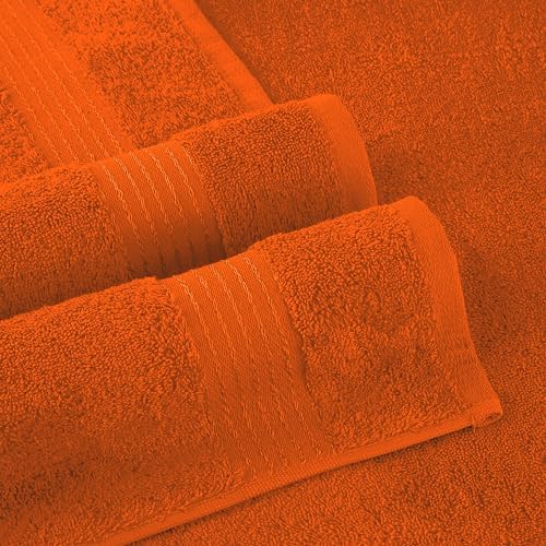ElegantComfort Premium 40x80 Turkish Cotton Bath Sheet - Orange