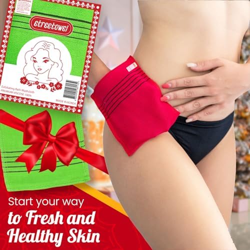 Korean Anti-Shrink Exfoliating Washcloth Mitt