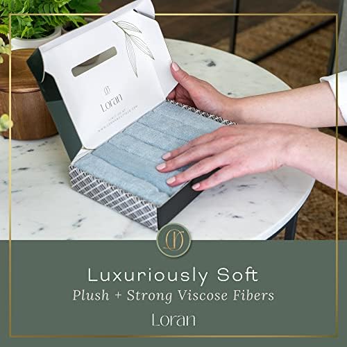 Loran Sky Blue Facial Washcloths