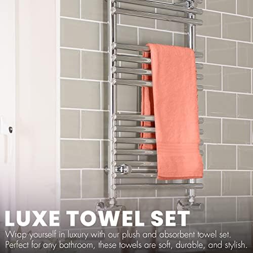 Bath Towels Set 27x54 Machine Washable Soft Quick-Dry Durable Multicolour Bathroom Essential