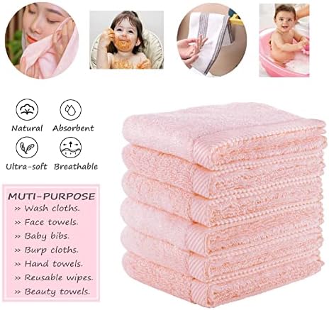 Mother-Earth 6-Pack Soft Bath Washcloths for Sensitive Skin