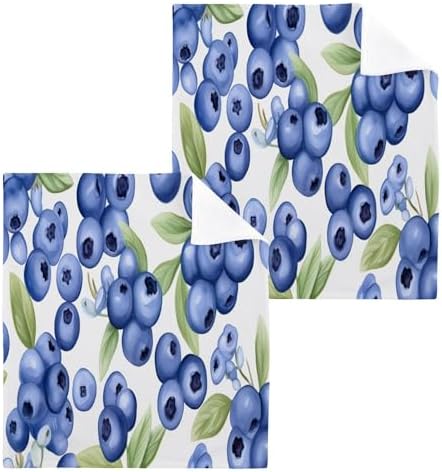 Perfect Soft Baby Washcloth Reusable 12x12-inch Blueberry Absorbent Towels