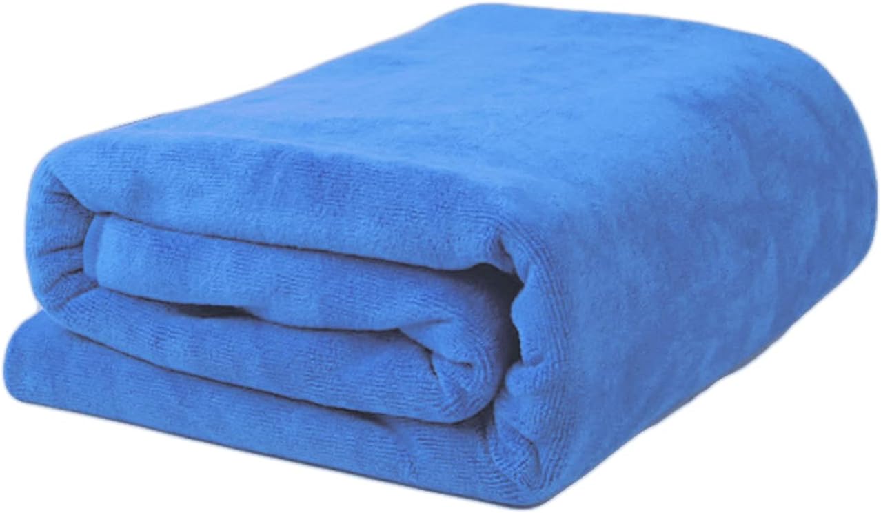 MYLSMPLE Luxury Microfiber Bath Towel 36x72 inch Light Blue