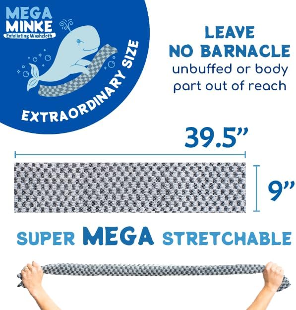 JJ KENT Mega Minke Exfoliating Washcloth Durable Award-Winning