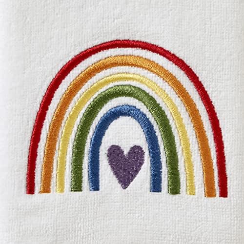 Bath Time Fun Rainbow Hand Towels Set 25x16 x2