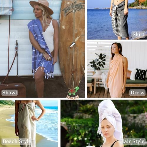 Park Oz Turkish Beach Towel - 100 Cotton Fast-Dry Everyones Favorite