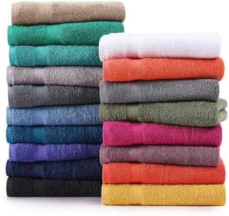 10-Piece White Bath Towels Set