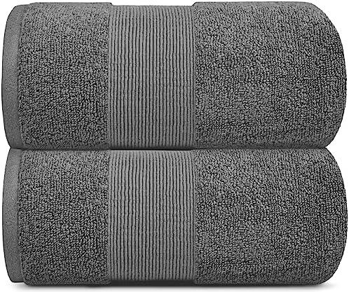Luxury Oversized Bath Towels 35x70 Smoke Grey