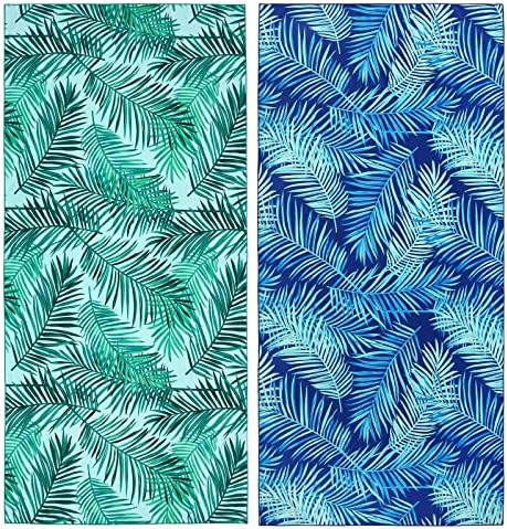 2 Pack Microfiber Beach TowelsQuick Dry Sand-Free 75x35